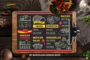 FREE! Trifold + Mexican Food Menu, a Brochure Template by BarcelonaShop