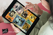 Whimsical Halloween Ephemera Kit, a Seasonal Illustration by Digital Art Mahdiseño (Thumbnail 6 of 9)
