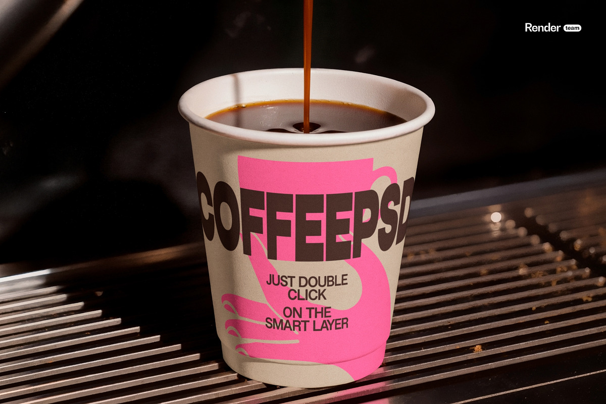 Paper Cup Mockup Set, a Packaging Mockup by Renderteam (Photo 4 of 13)
