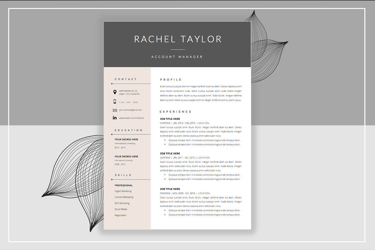 Resume Template & Cover Letter, a Resume Template by ResumeStudio (Photo 1 of 4)
