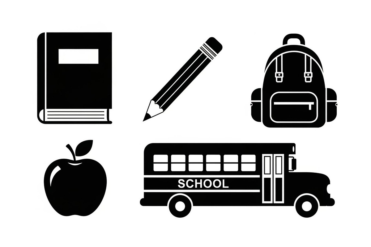 Back To School Silhouette Bundle, an Illustration by Designer_Momina (Photo 5 of 51)