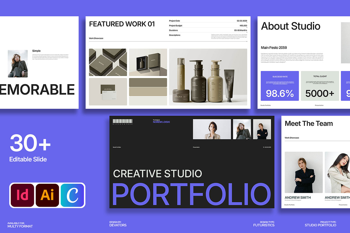 Studio Portfolio Presentation, a Presentation Template by Devators (Photo 1 of 8)