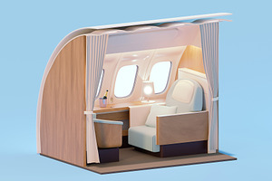 Airplane Interior Cross-section