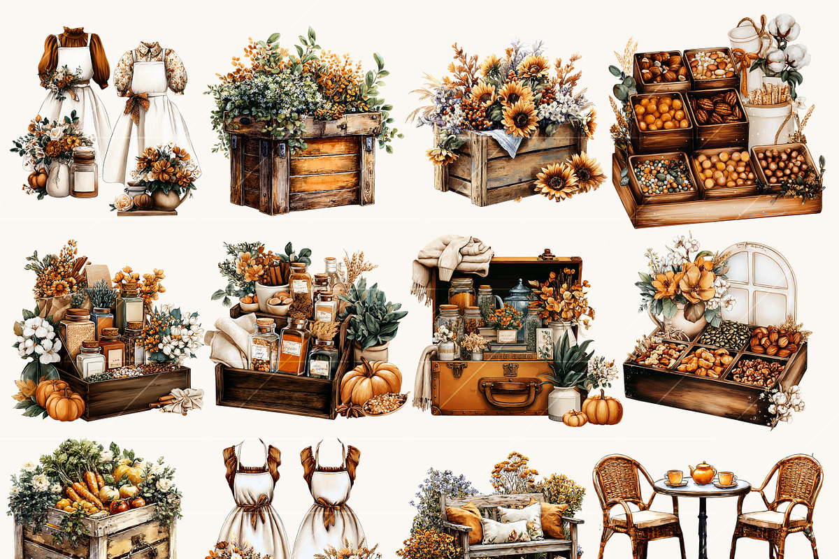 Countryside Spring Clipart Bundle, an Object Illustration by Design Scotch (Photo 2 of 8)