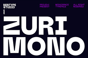 Zurimono - Monospaced Display