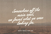 Dusty Trails, a Script Font by Davide Bassu (Thumbnail 9 of 14)