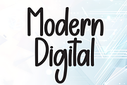 Modern Digital | Script Font, a Script Font by Scratchones (Thumbnail 1 of 8)