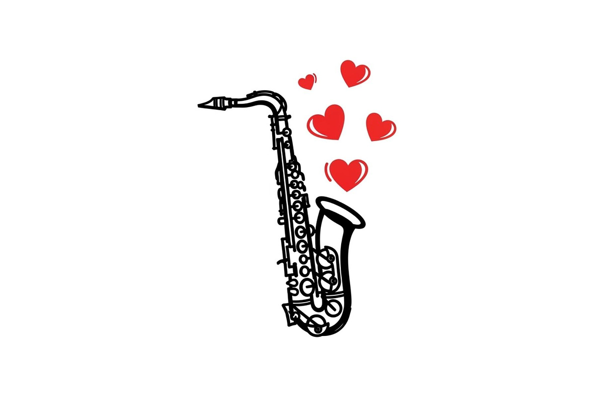 Saxophone Music Love Vector Bundle, an Illustration by Designs_River (Photo 30 of 51)