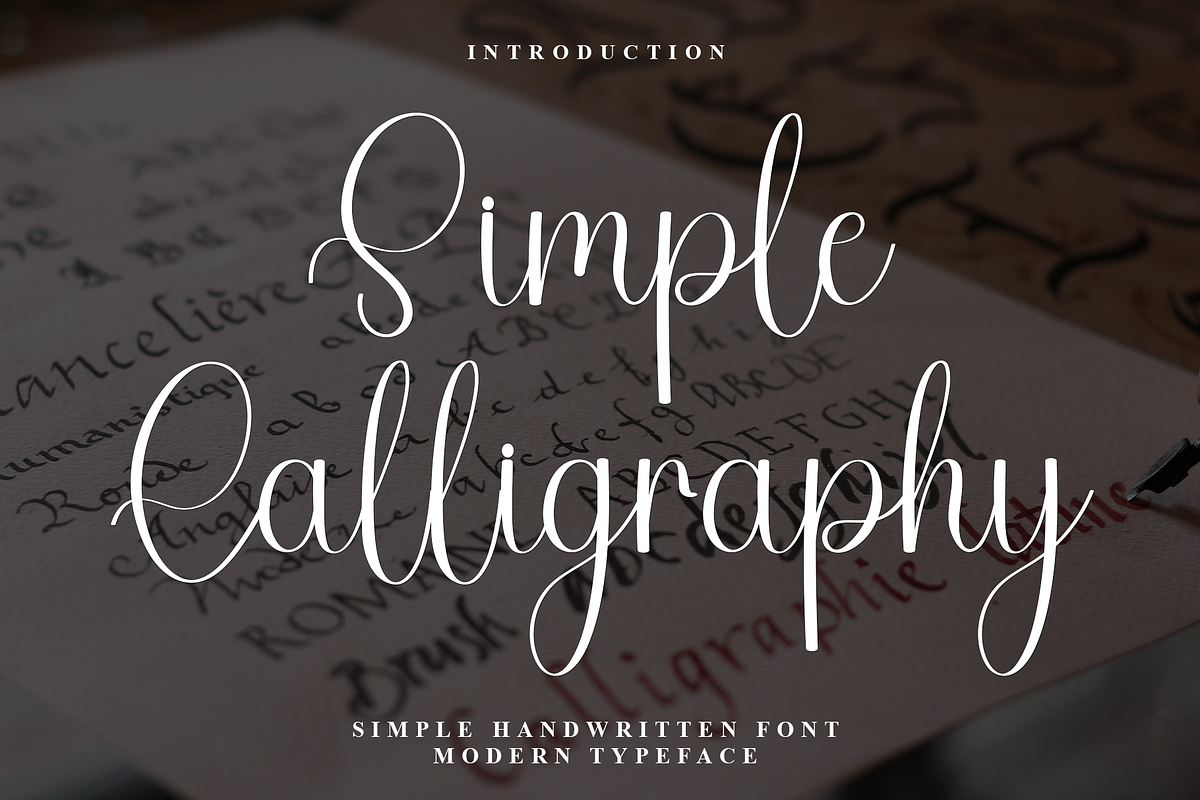 Simple Calligraphy, a Handwritten Font by InermediaSTUDIO (Photo 1 of 7)