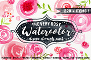 HAND PAINTED WATERCOLOR FLORAL PACK, a Work Illustration by Mxtama (Thumbnail 1 of 6)
