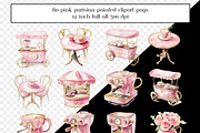 60 Pink Parisian Coffee Shop Clipart, a Graphic by AllTheKewtClipart (Thumbnail 2 of 6)