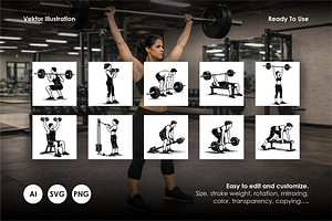 Workout Vector Illustrations, a Sport Illustration by Rasgood