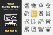 Traffic Market Icons, an Icon by Spacepixel Creative (Thumbnail 1 of 3)