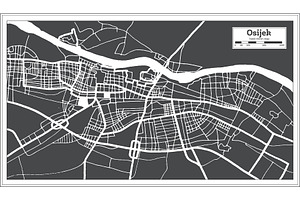 Osijek Croatia City Map