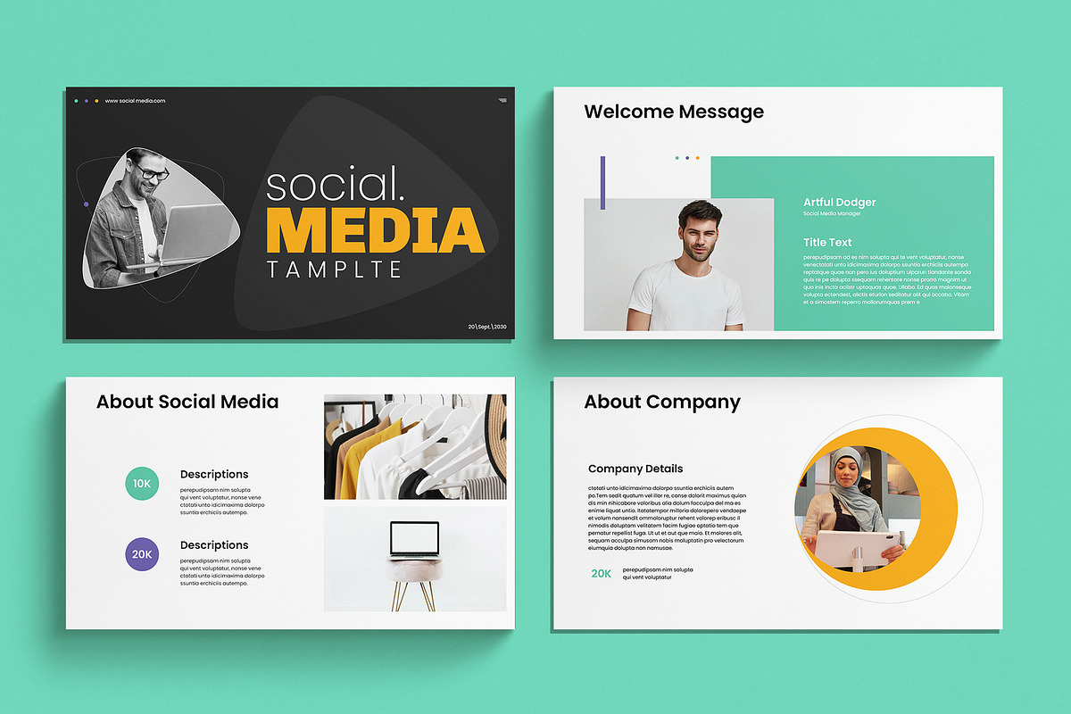 Social Media Presentation Template, a Presentation Template by E-Type (Photo 2 of 5)