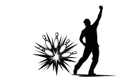 Dynamic bowling player silhouette, an Illustration by Amazin_art (Thumbnail 18 of 31)
