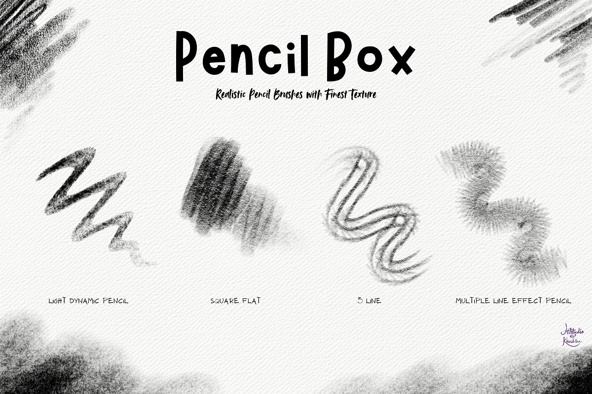 Realistic Pencil Brushes, a Brush Add-On by ArtstudioByKhushbu (Photo 5 of 7)