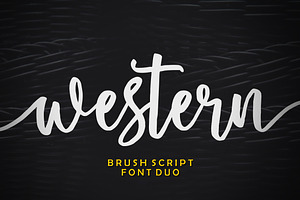 Western Brush Font Duo