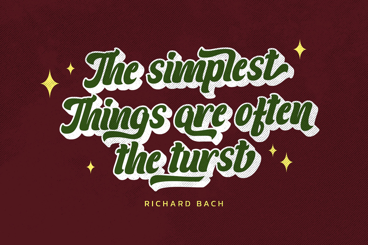 Glowing Midnight, a Script Font by Vintage Division (Photo 2 of 10)