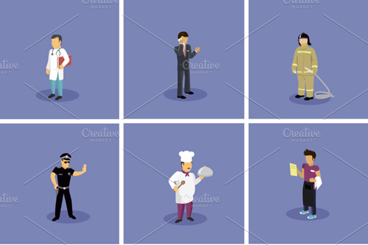 Set of Characters Popular Profession preview 2