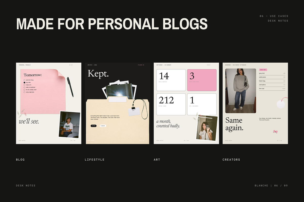 DESK NOTES | 40 Canva Templates, a Social Media Template by The Muza (Photo 6 of 9)
