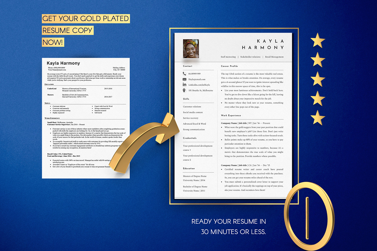 ATS Friendly CV Template Word, Pages, a Resume Template by Career Canvas (Photo 10 of 11)