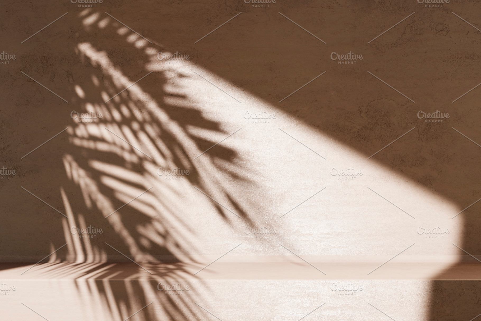 Plam shadow podium wall, an Architecture Photo by hitdelight