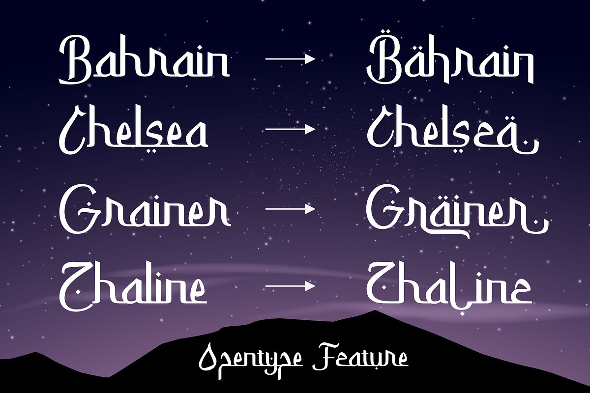 Bullan Ramadhan | A Faux Arabic Font, a Script Font by Andrimada Creative (Photo 10 of 13)