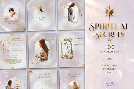 Spiritual Instagram Post Templates, a Social Media Template by Under My Cozy Roof