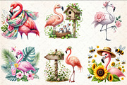 Spring Flamingo Sublimation Clipart, a Seasonal Illustration by Rose Art (Thumbnail 4 of 4)
