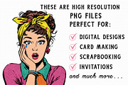 Watercolor Pop-Art Girl Clipart, an Illustration by Libby Wishes (Thumbnail 7 of 7)