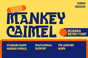 Mankey Caimel - Modern Retro Font, a Sans Serif Font by Dhabee (Thumbnail 1 of 10)