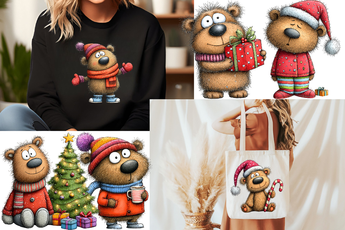 Christmas Teddy bear clipart, an Illustration by Designworld (Photo 4 of 5)