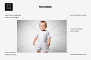 Short-sleeved Kid's Romper Mockup, a Shirt Mockup by 1001 mockups (Thumbnail 2 of 7)