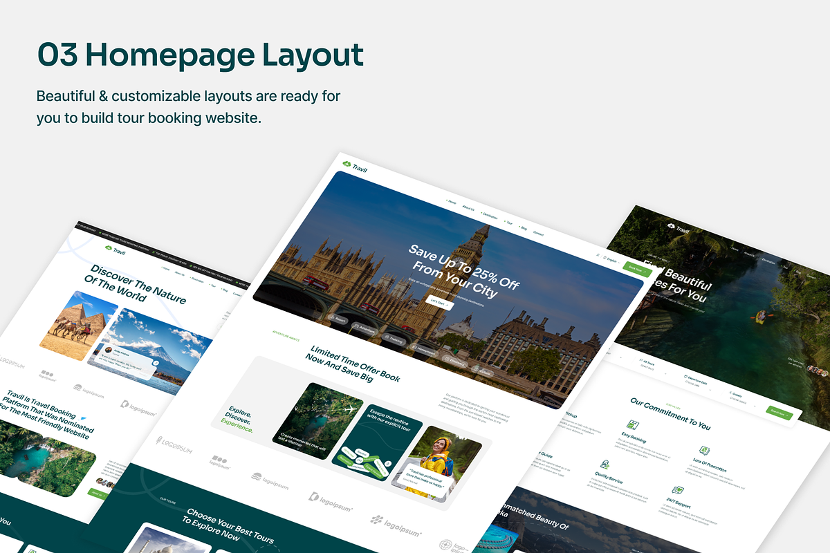 Travil - Travel Template for Figma, an UI Kit Template by YoArts (Photo 2 of 5)