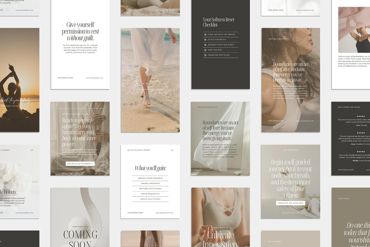 Neutral Social Media Canva Templates, a Social Media Template by DESIGN BY nube (Photo 3 of 10)