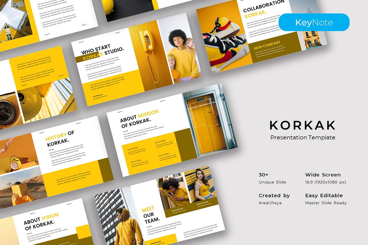 Korkak - Business Keynote Template, a Presentation Template by kreatifreya