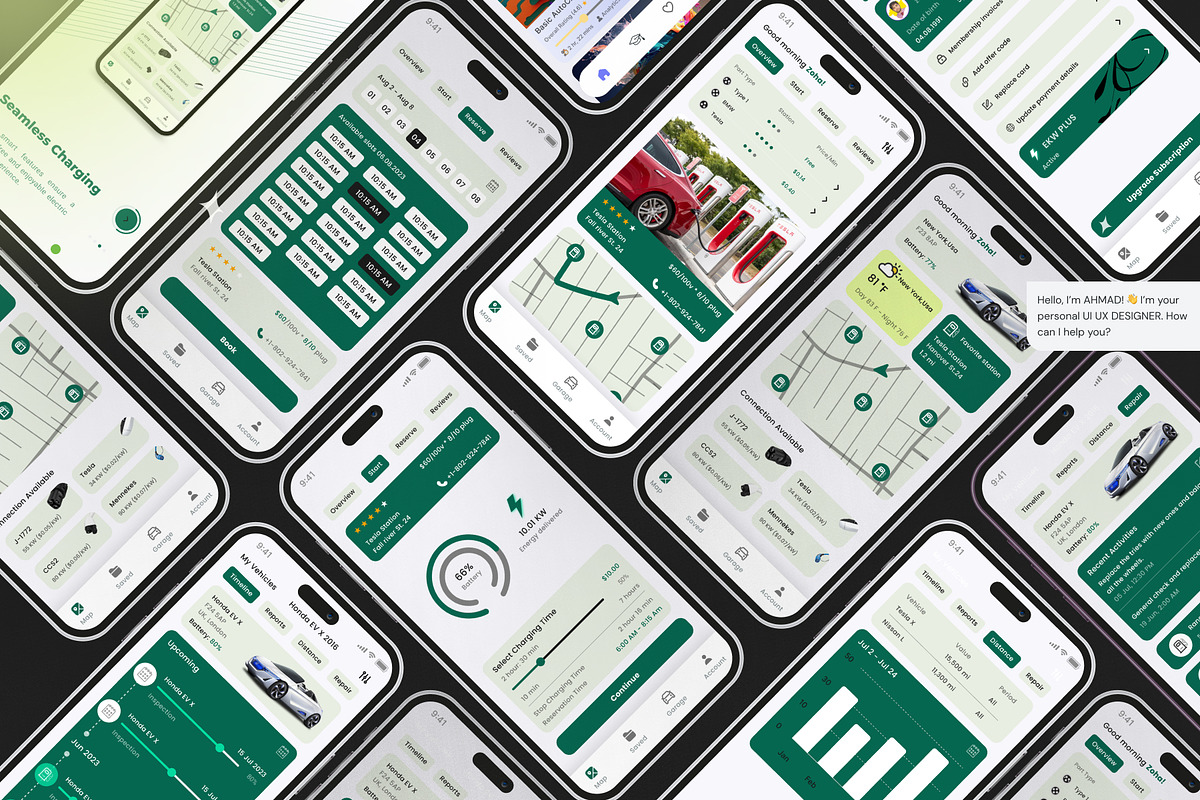 Car Charging App - EV Charging Apps, an UI Kit Template by Muhammad_Ahmad (Photo 6 of 6)