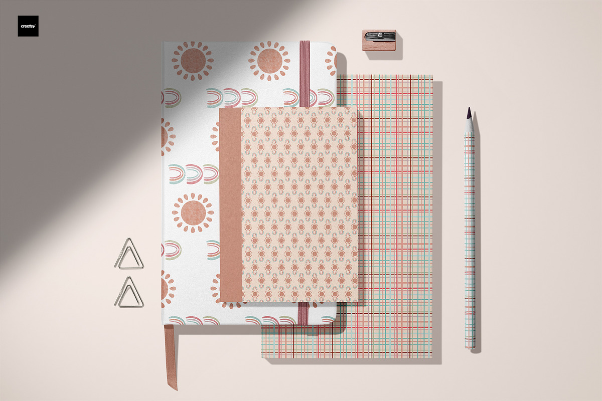 Hand-Drawn Boho Rainbow Patterns Set, a Pattern Graphic by Oksana Dovhopol Art (Photo 12 of 32)