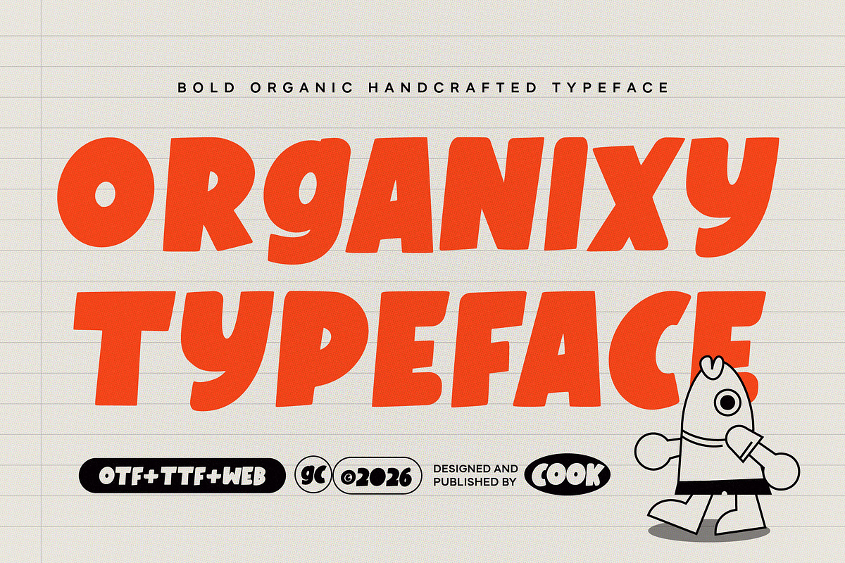 Organixy, a Sans Serif Font by graphicook (Photo 1 of 10)