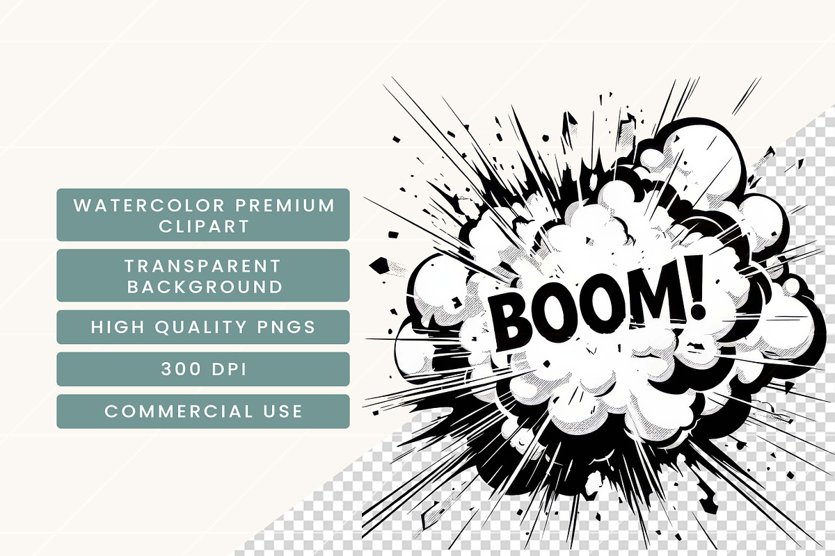 Comic Book Effect Clipart Bundle, an Object Illustration by ...