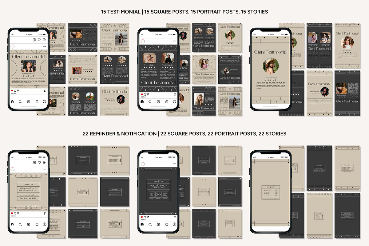 Hairstylist Instagram Template, a Social Media Template by Kalubuak (Photo 6 of 10)