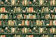 Cottagecore Bookshelfs Seamless, an Illustration by DigitalDesignCollect (Thumbnail 2 of 3)