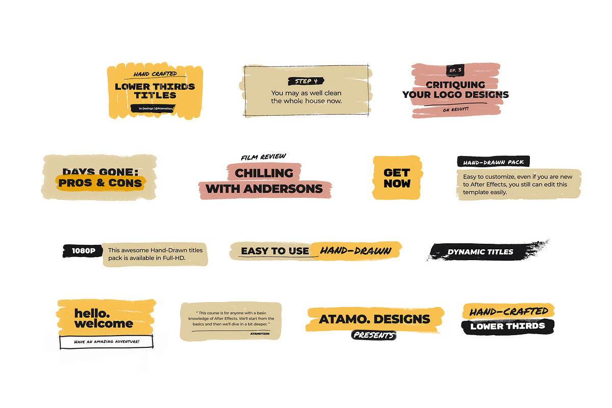 14 Brush Titles - Final Cut Pro, a Templates & Theme by Atamotion (Photo 3 of 12)