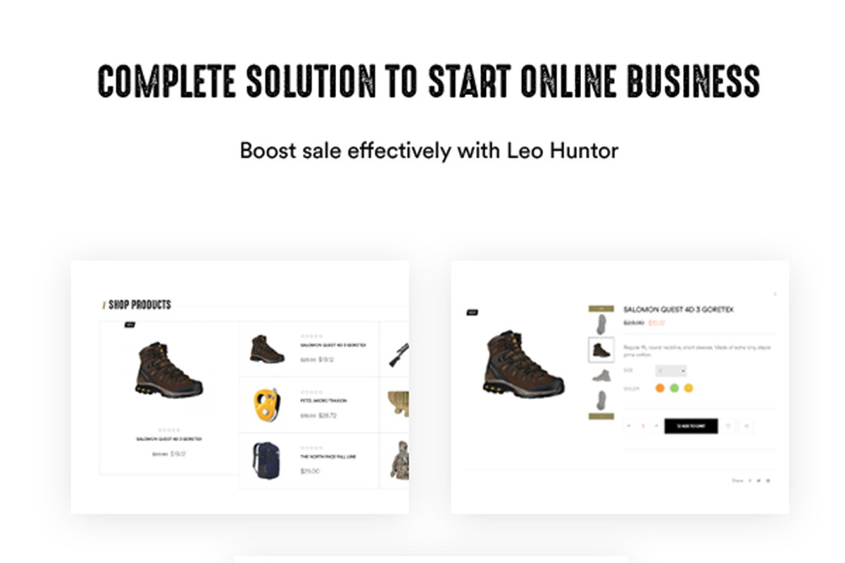 Leo Huntor - Hunting & Outdoor Gear, a Bootstrap Template by LeoTheme (Photo 5 of 11)