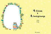 Floral Owls - 55 objects, an Illustration by Zooza Art (Thumbnail 9 of 14)