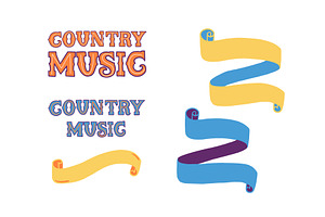 Country Music Vector Set.