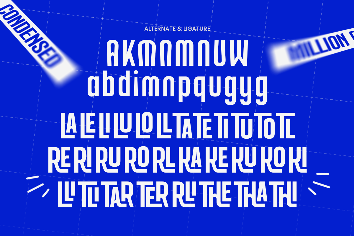 Million - Branding Condensed Font, a Sans Serif Font by TokoPress (Photo 13 of 13)