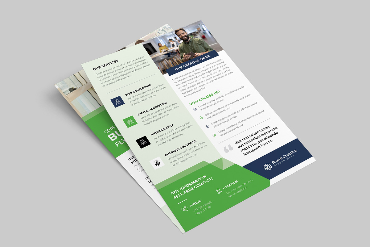 Corporate Business Flyer Template, a Flyer Template by Spark_Creative (Photo 3 of 5)