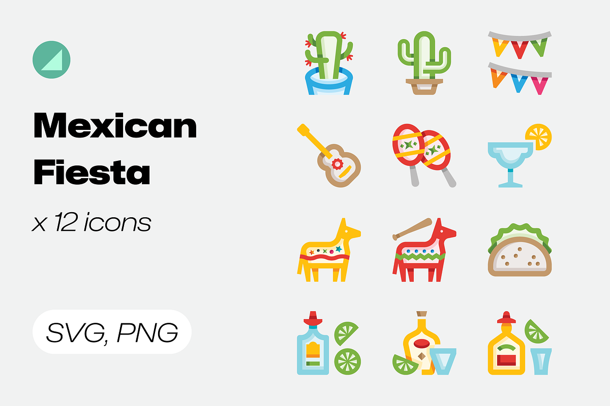 Basicons / Holiday / Mexican Fiesta, a Duotone Icon by Danil Polshin